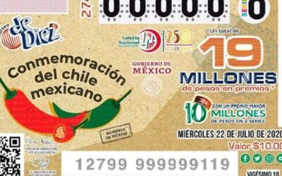 La Lotería Nacional presenta un nuevo billete dedicado al chile